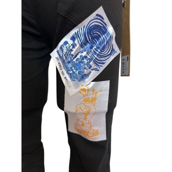 Ksubi Stacked Skinny Jeans Silent March Y2K Grunge Sealed Black NWT 26 $500 MSRP - Picture 4 of 9